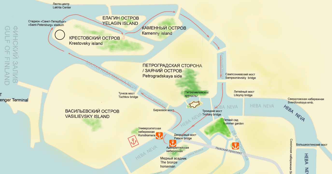 вечерняя музыкальная прогулка на теплоходе "Парадный Петербург"