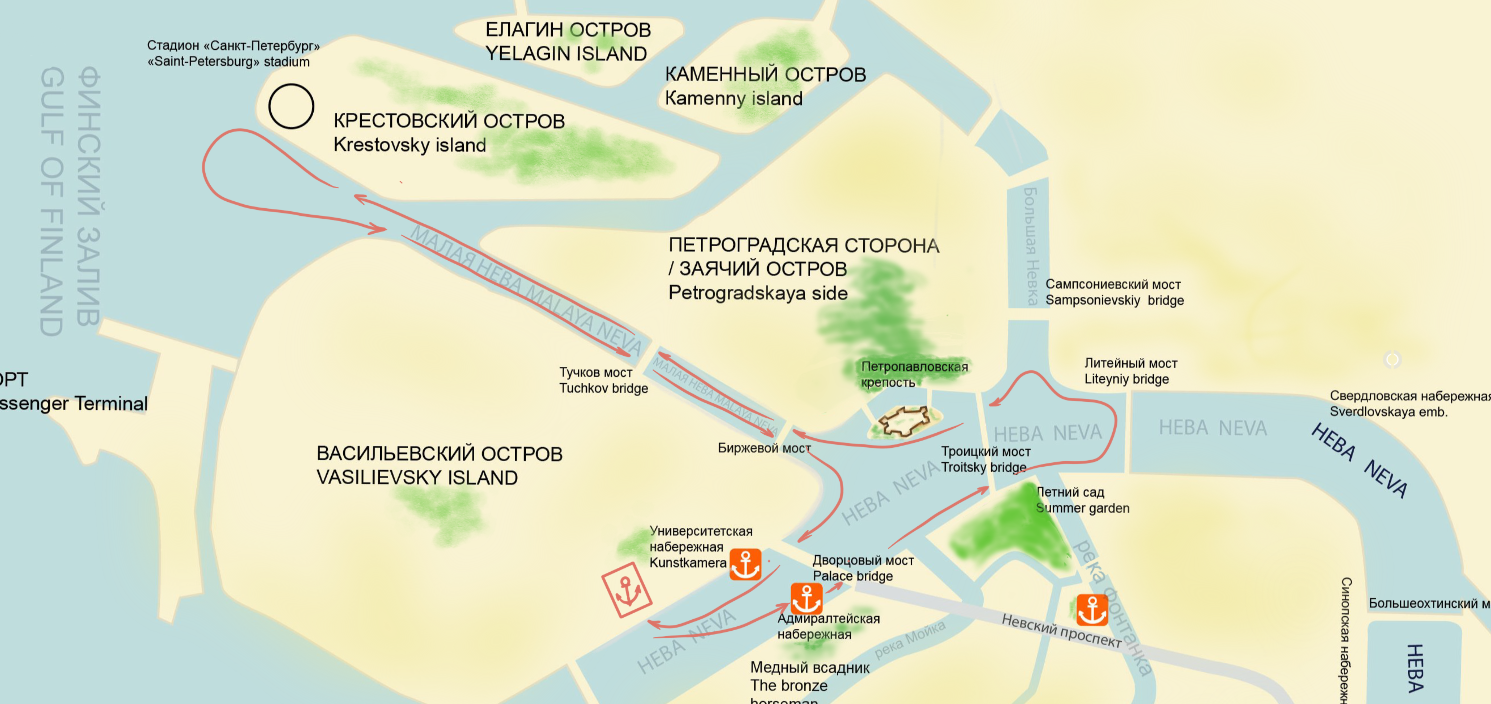экскурсия на теплоходе "Парадный Петербург"